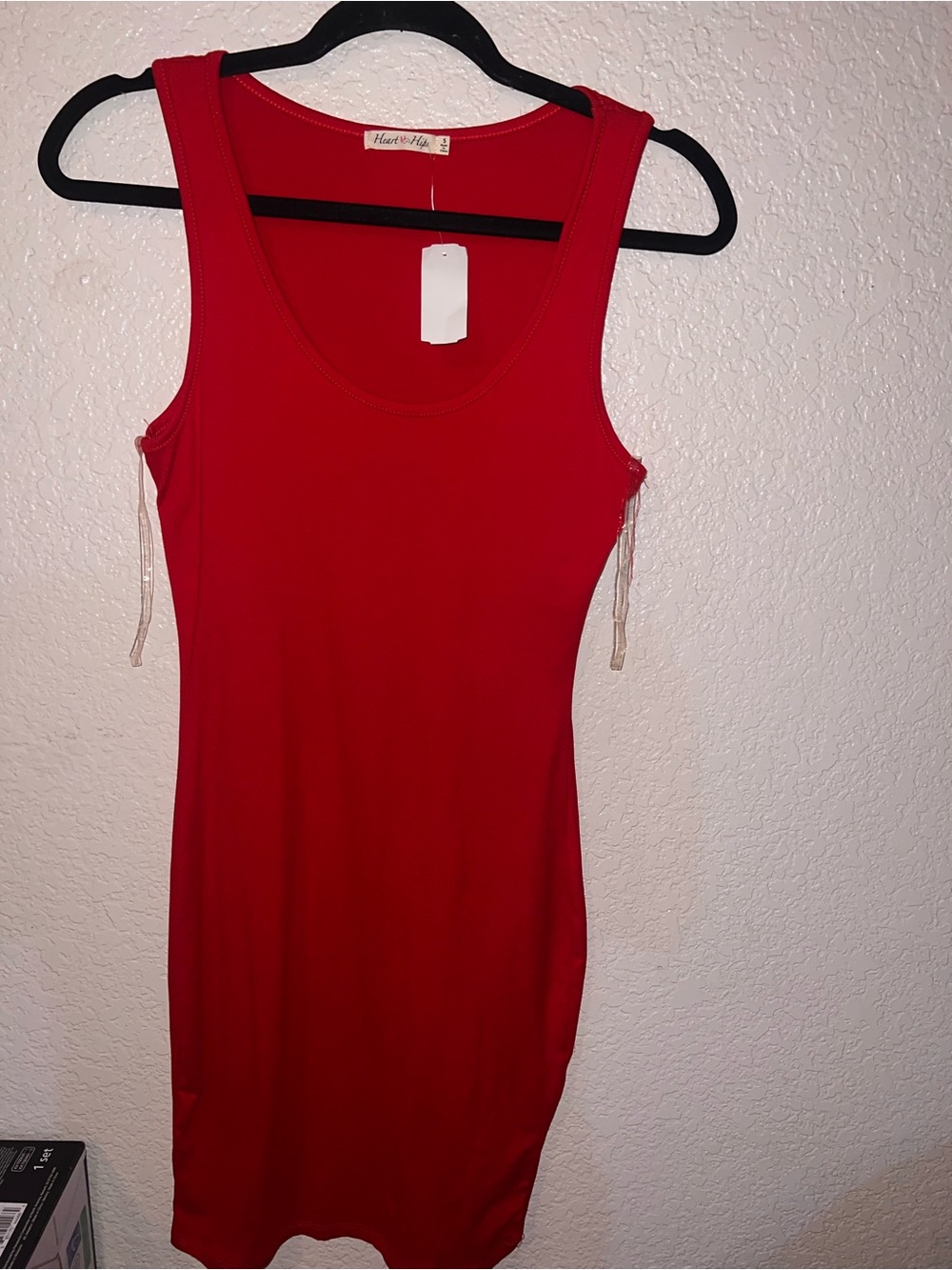 NWT Heart & Hips Red Sleeveless Tank Mini Dress
